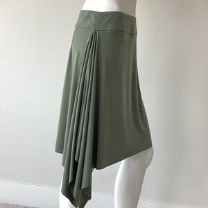 NWT Monari Green Jersey Skirt with Side Drape